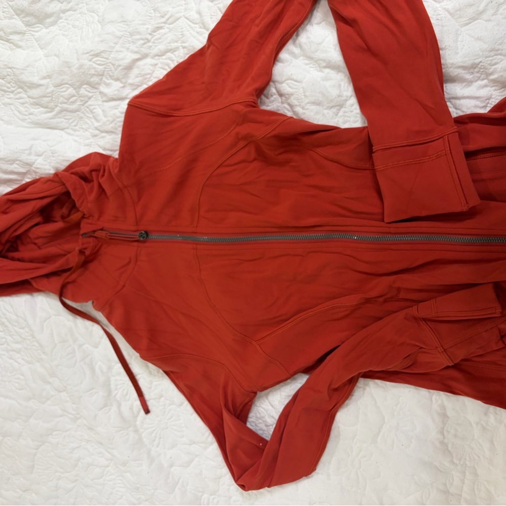 Orange Zip-Up Hoodie